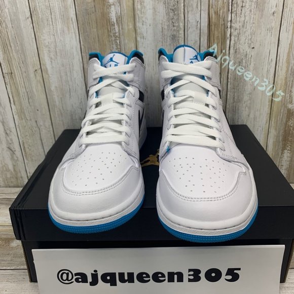 Air Jordan 1 Mid Laser Blue - Picture 4 of 6